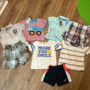 Boys' Clothing Bundle with Graphic Tees and Shorts